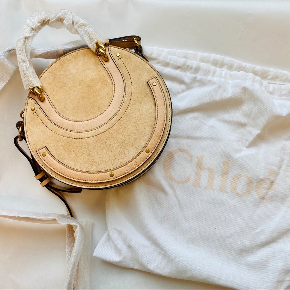 Chloe Small Pixie Round Bag in Biscuit Pink - Picture 5 of 16